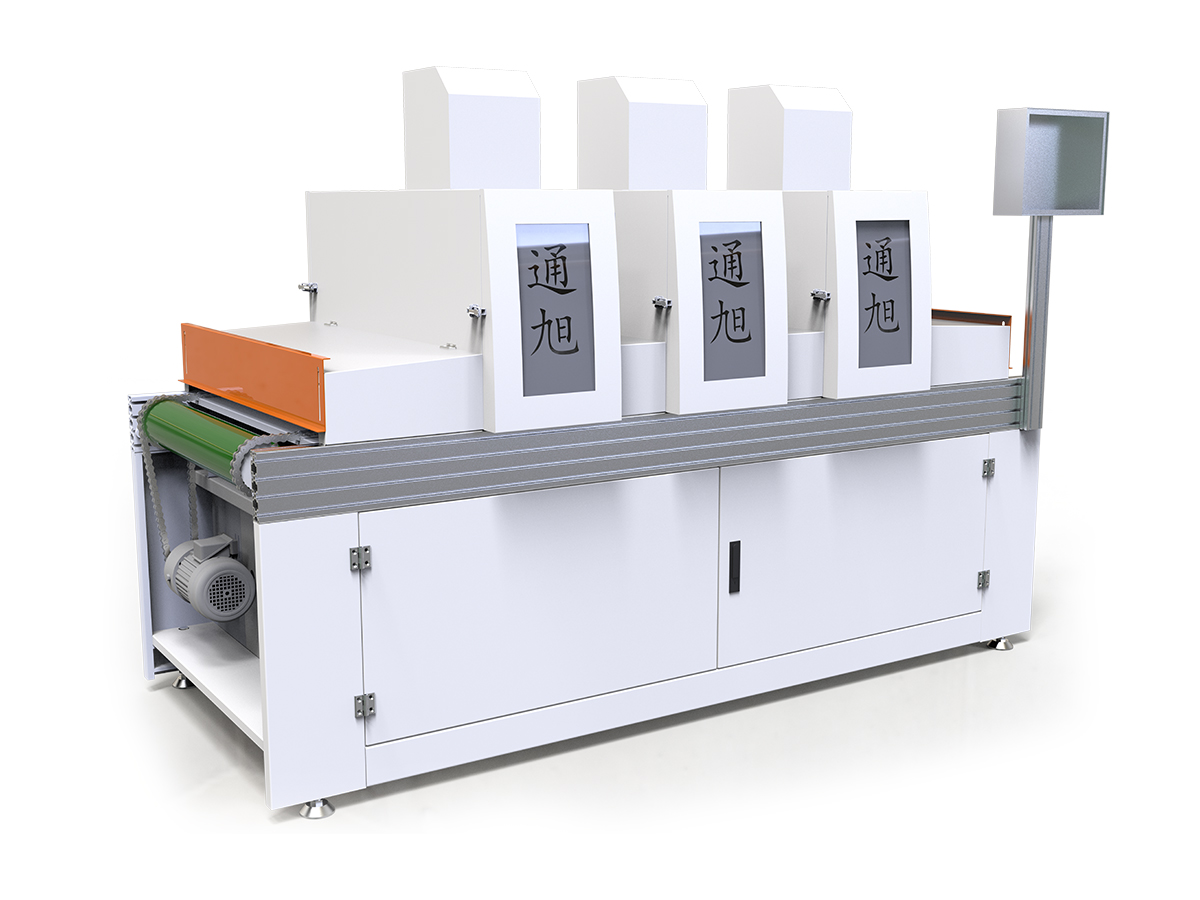 Tres lucernae UV curationis machinae